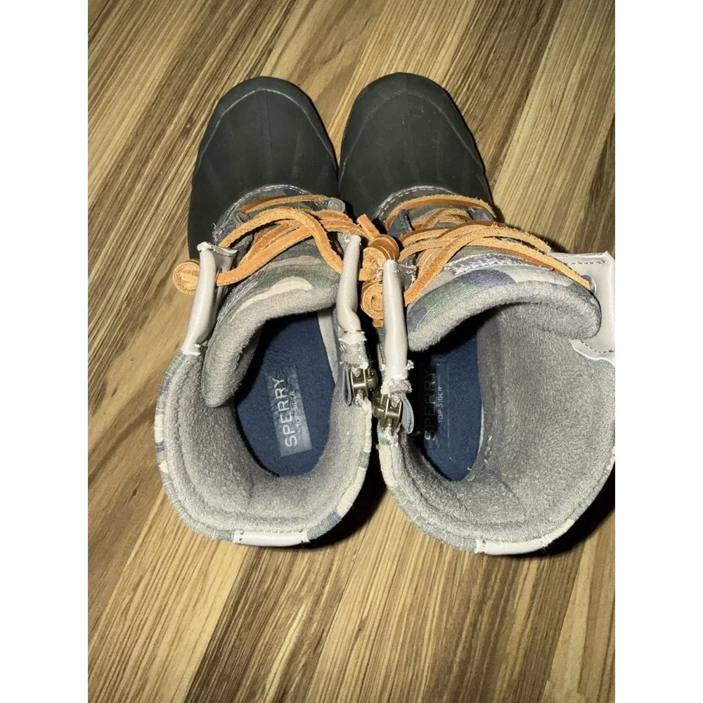 Sperry Syren Gulf Camo Driftwood Women's 8.5‎ Top-Sider Duck Boots green Tan
